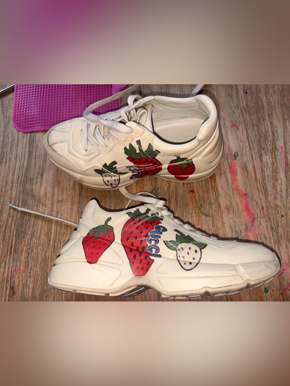 GUCCI Rhython Strawberry Sneaker - Picture 16 of 16